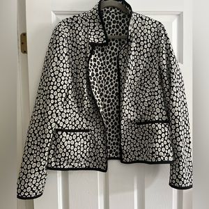 Polkadotted white and black jacket